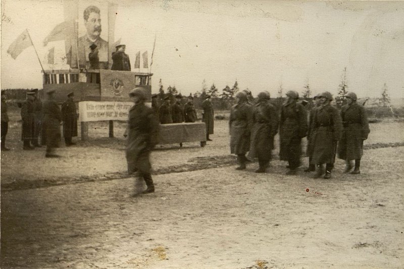 Image: On the glorious anniversary, the units of the detachments pass in a solemn march