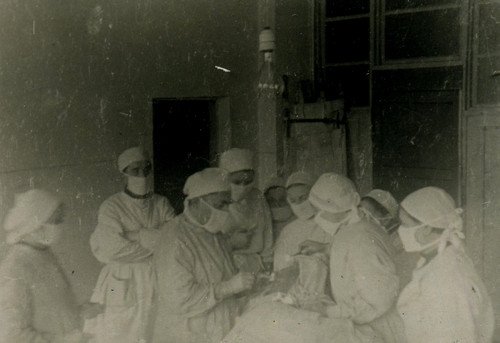 Operating room of the evacuation hospital No. 3659