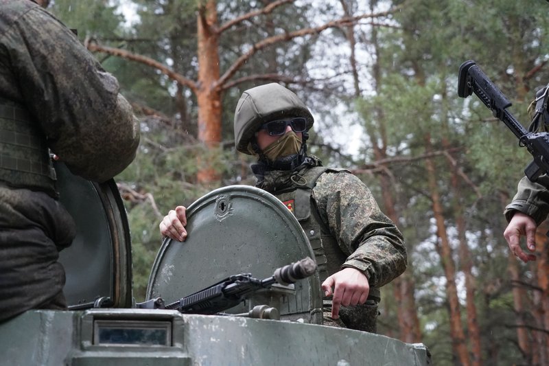 Operation of "Nona-S" self-propelled artillery unit calculation in Kherson region. Russia. Kherson region. Serviceman during combat operation of "Nona-S" self-propelled artillery unit calculation on the left bank of Dnieper river in the Special Military Operation zone