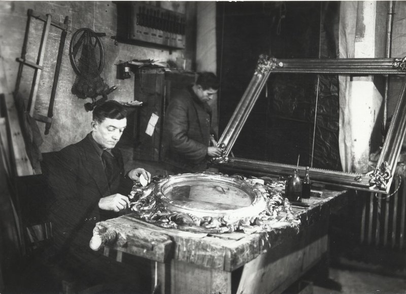 "State Tretyakov Gallery in Evacuation. In the Restoration Department."