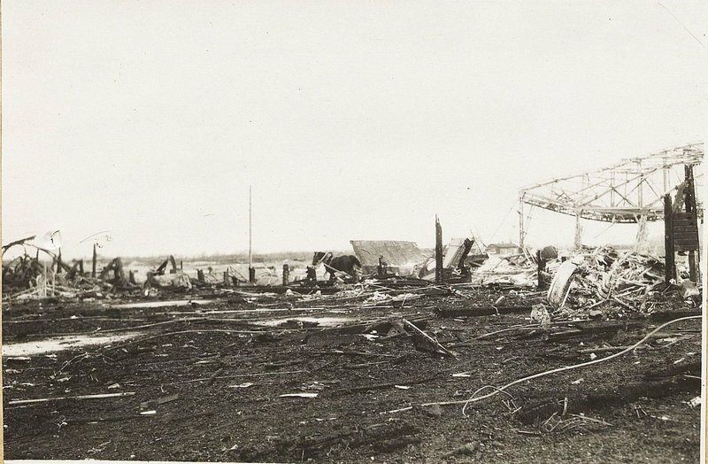 Image: Danzig airfield. Broken enemy equipment as a result of our air raids