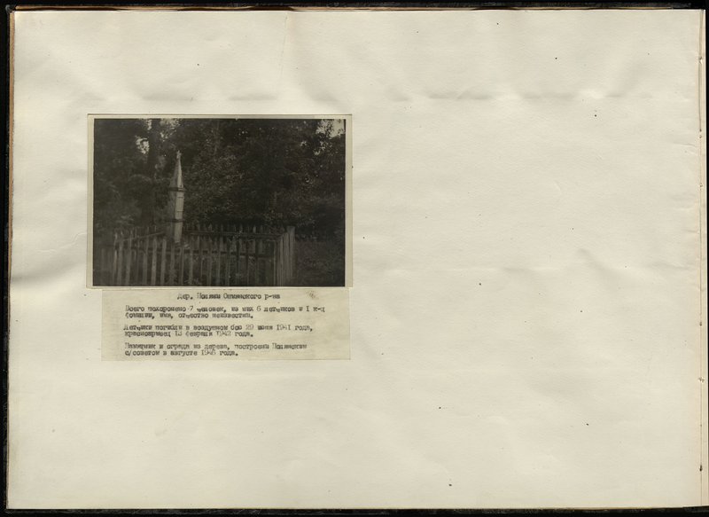 Original image: War burial, Oshmyansky district, village Polyany