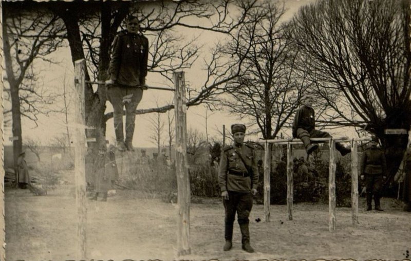 Image: On the sports ground of the Convalescent Battalion