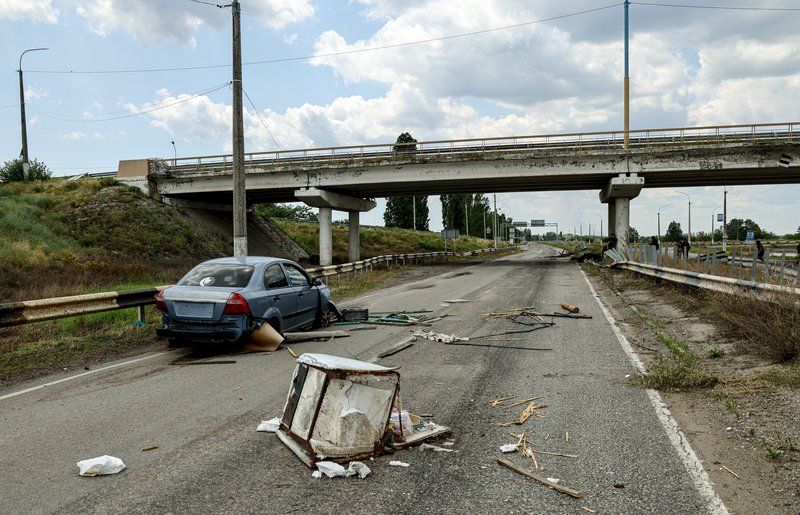 Обстановка в районе Антоновского моста в Херсонской области