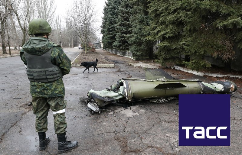 Последствия обстрела в Донецке
