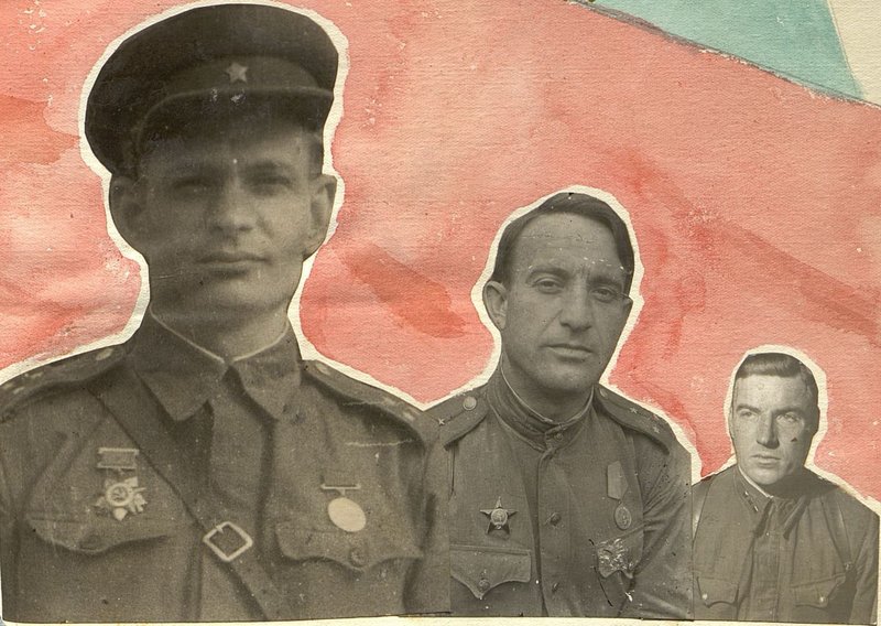 Image: Deputies for political affairs: Deputy for political affairs of the 1st battalion, Captain Protasov; senior lieutenant Chekalov, deputy for political affairs of the 3rd battalion; Deputy for Political Affairs. 2nd battalion captain Oleinik