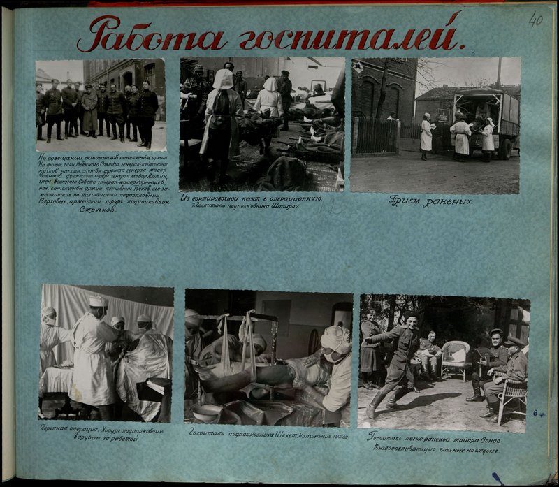 Original image: Major Osnos' Hospital for the Lightly Wounded. Convalescent patients on vacation