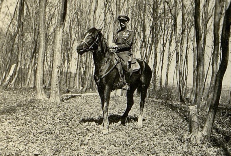 Image: Major General Ladygin examines the area