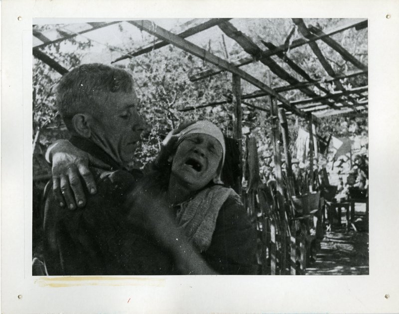 "A Woman Weeping on a Soldier's Chest"
