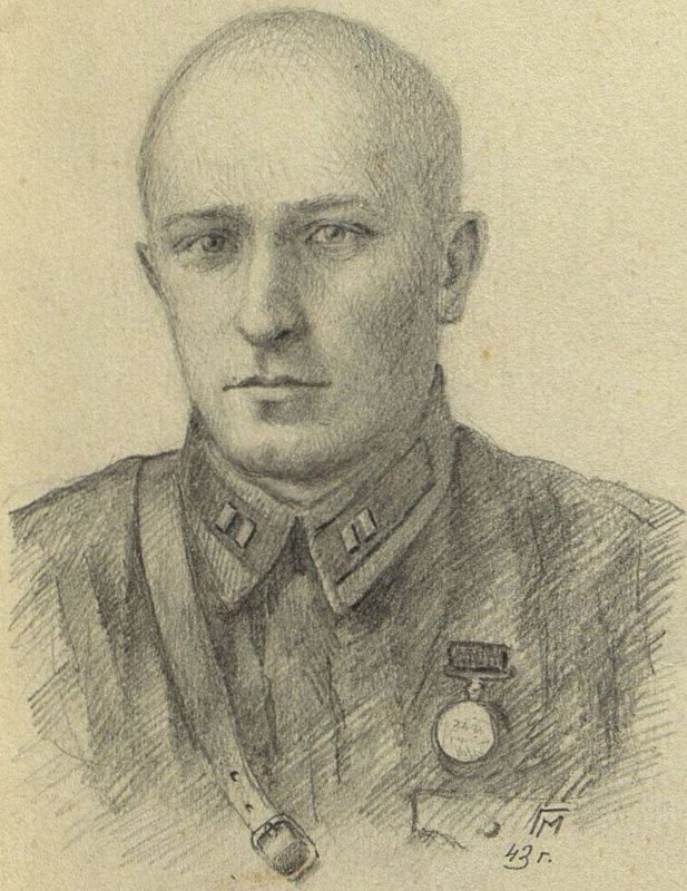 Image: The secretary of the party bureau of the regiment, Major Glagolev K.A.
