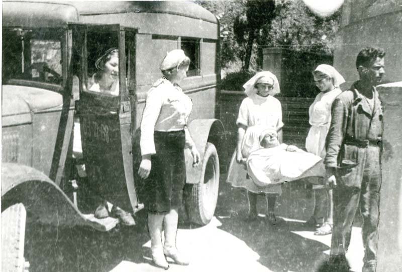 Admission of the wounded to evacuation hospital No. 3183