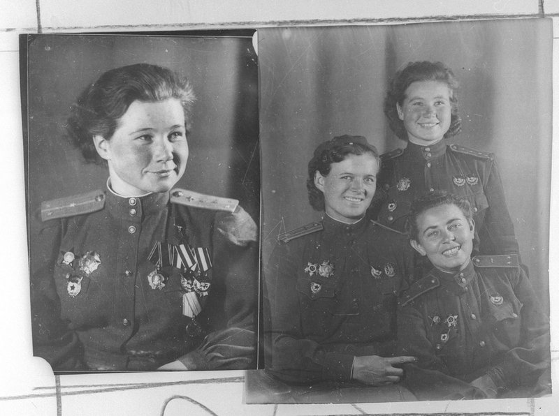 Portraits of pilots of the all-female 46th Taman Guards Night Bomber Aviation Regiment