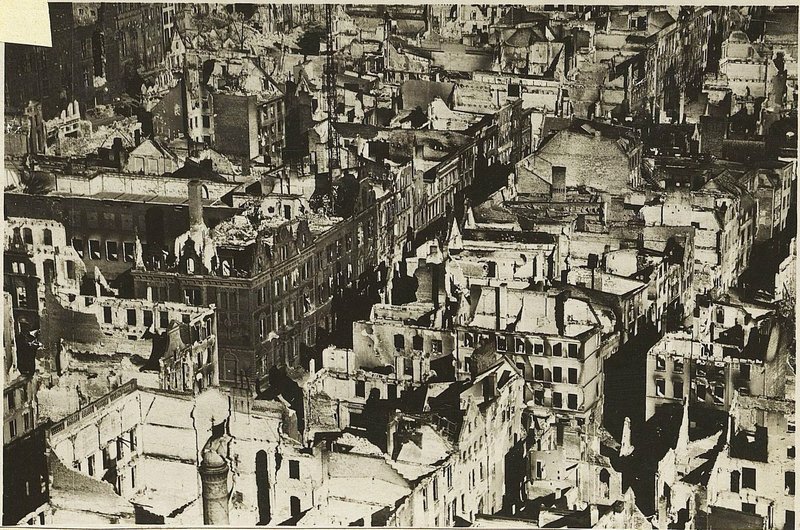Image: Danzig. Hunde Gasse street. The results of our air raids