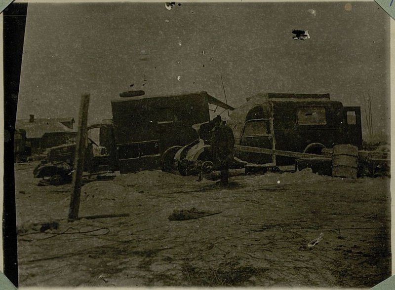 Image: Trophies taken from the Germans in the village of Krapigina by the 375th division
