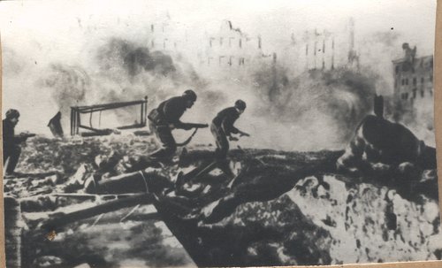 Уличные бои в городе Сталинграде