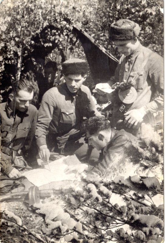 Partisans of the detachment named after M.N. Chernak. Belarus, 1943