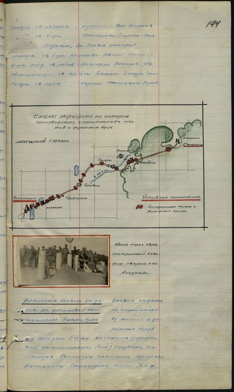 Original image: Bridge over the ravine built by a platoon of the guard lieutenant Anidalov