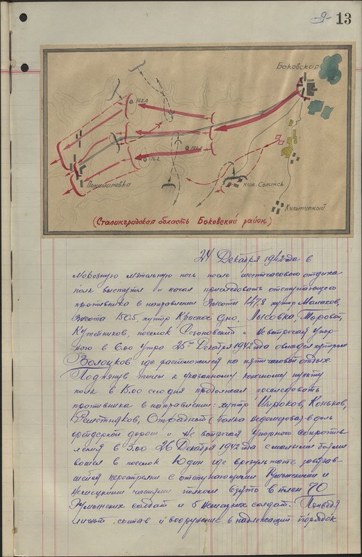 Original image: Combat route of the 41st guards rifle regiment