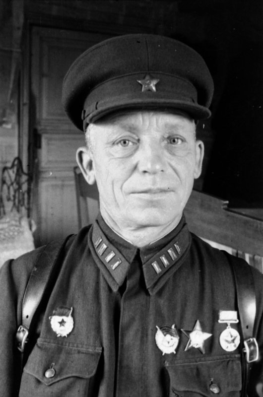 Commander of twice-decorated 8th Guards Panfilov Division, Oder Holder, Guard Colonel Ivan Ivanovich Serebryakov.