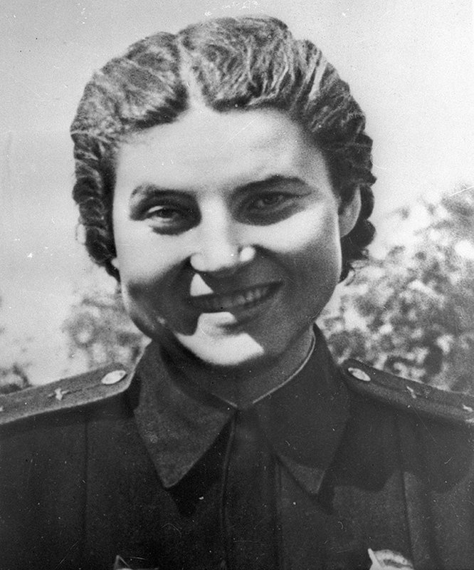 Portrait of Vera Belik, a pilot of the all-female 46th Taman Guards Night Bomber Aviation Regiment