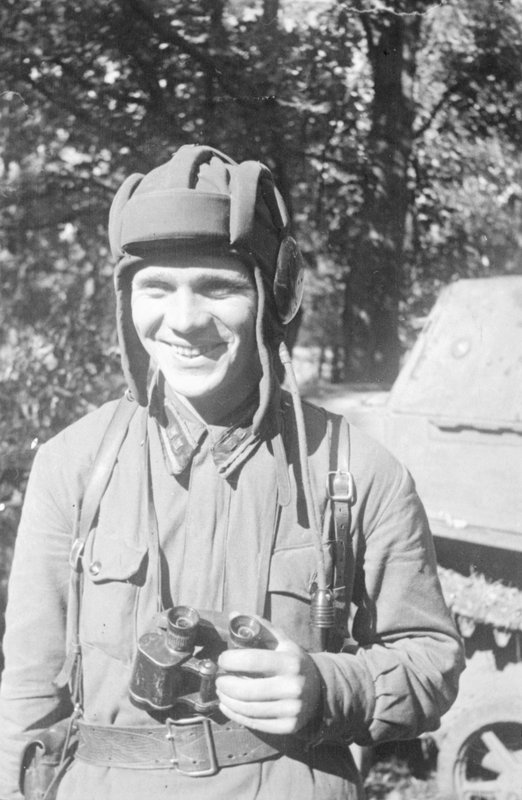 Participant of the battles near the Don river - tankman Lieutenant I. V. Smelkov