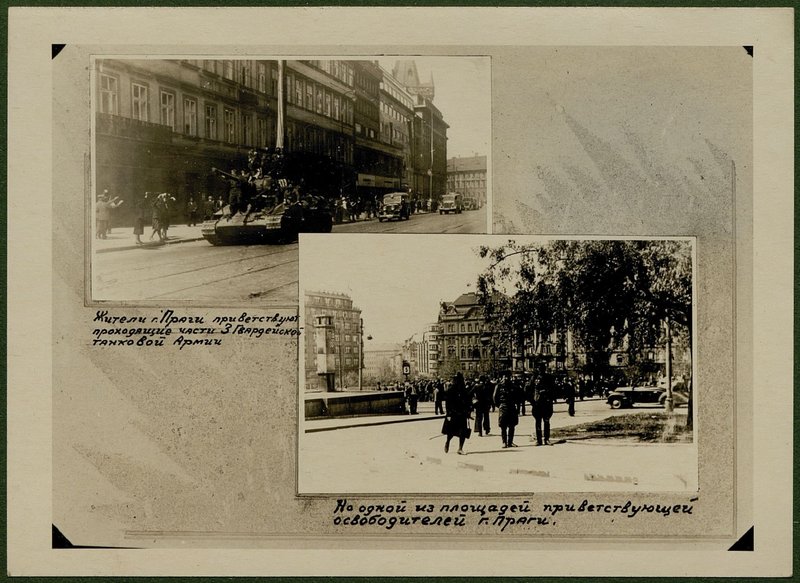 Original image: On one of the squares welcoming the liberators of Prague