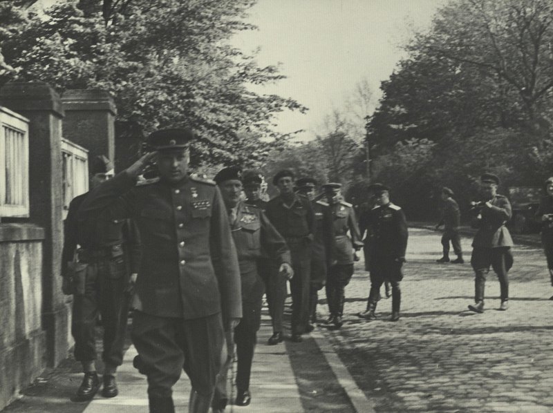 The command of 2nd Belorussian Front, led by Marshal of the Soviet Union K.K. Rokossovsky 