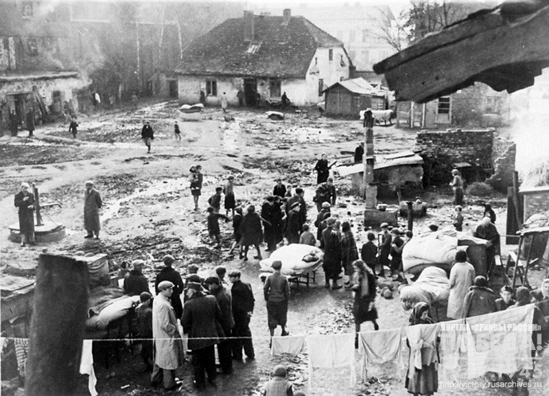 View of the Jewish ghetto in Kutno