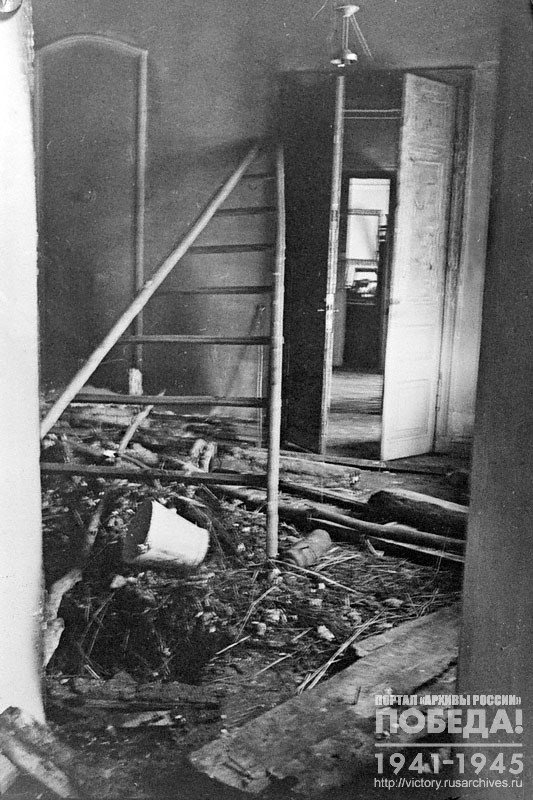 Библиотека Л.Н. Толстого в Музее-усадьбе Л.Н. Толстого «Ясная Поляна», уничтоженная немцами