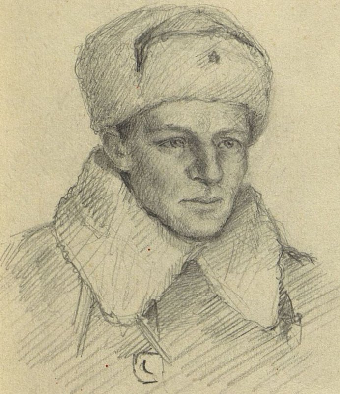 Image: Assistant to the regiment commander for economic affairs Senior Lieutenant A.I. Melnichenko