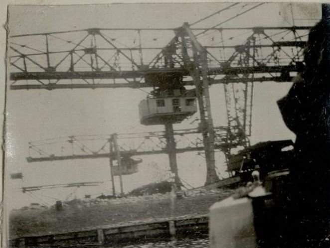 Image: General view of cranes in the coal harbor