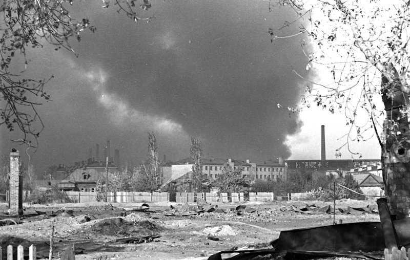 Один из районов города Сталинграда во время его обороны