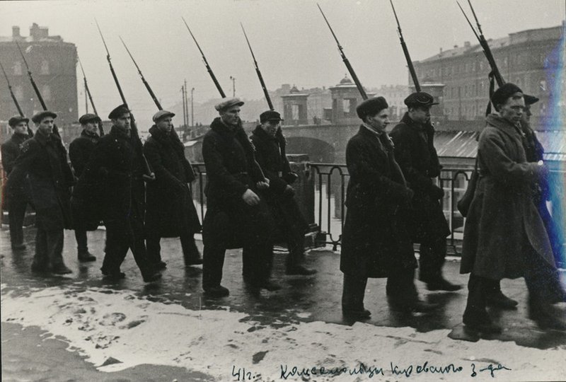 Komsomol members of the Kirov factory. Patrol