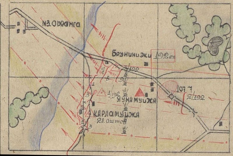 Фотография: Схема исходного положения 192 гвардейский стрелковый полк