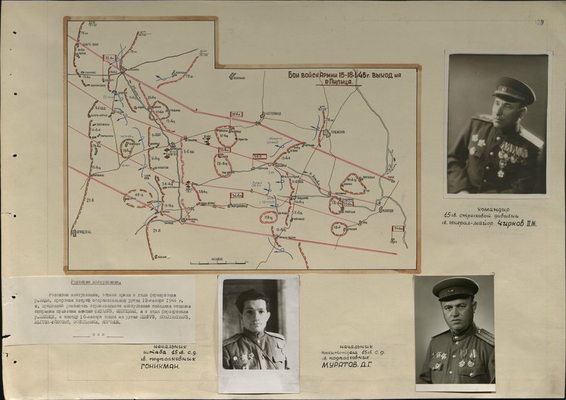 Original image: Army battles. Exit to the Pilica river