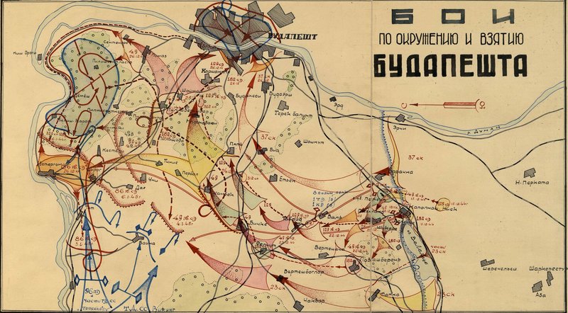 Image: Battles to encircle and capture Budapest