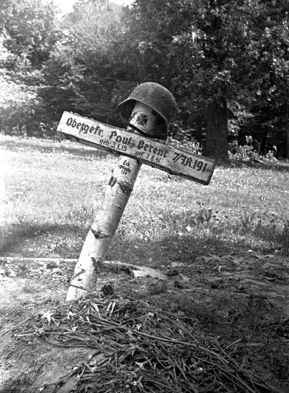 German military cemetery in Brest. The graves of German soldiers killed in the first months of the war