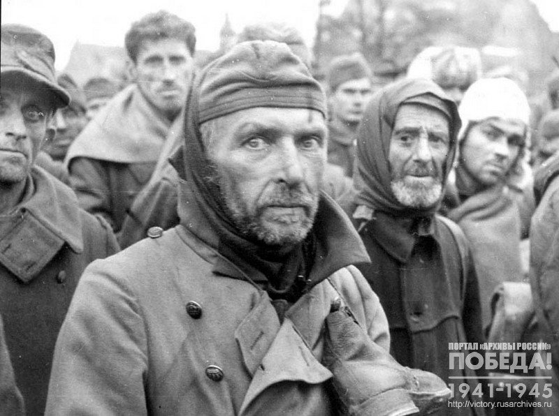 German Volkssturm prisoners captured by  1st Belorussian front, Berlin, Germany 1945