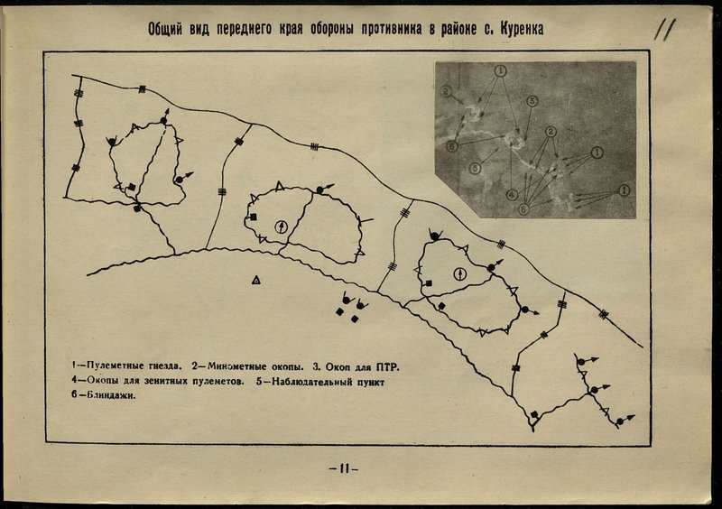 Original image: General view of the enemy's front line of defense in the area of the village of Kurenka