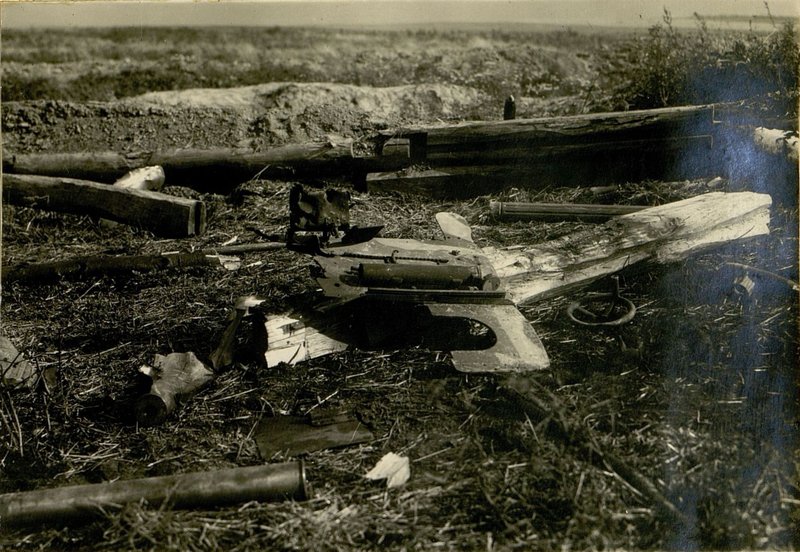 Image: German firing position after processing by our artillery