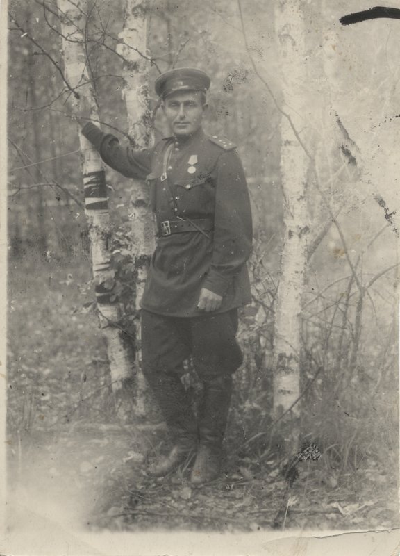 "Portrait of Captain V. Rubtsov in military uniform."