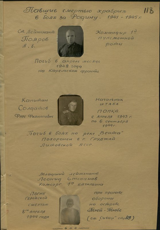 Original image: Junior Lieutenant Leonid Stepanov Komsomol organizer of the 1st battalion