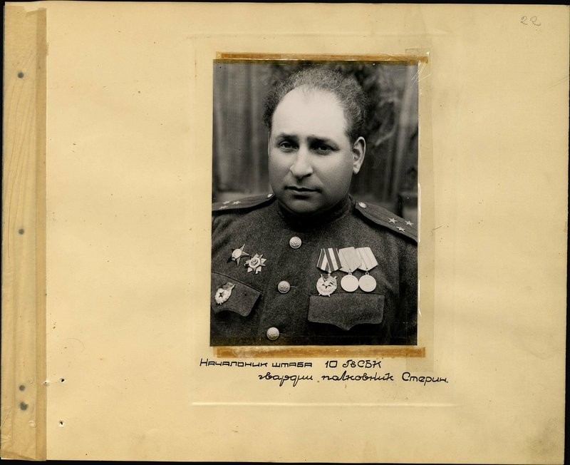 Original image: Chief of Staff of the 10th Guards Rifle Budapest Corps Guard Colonel Sterin