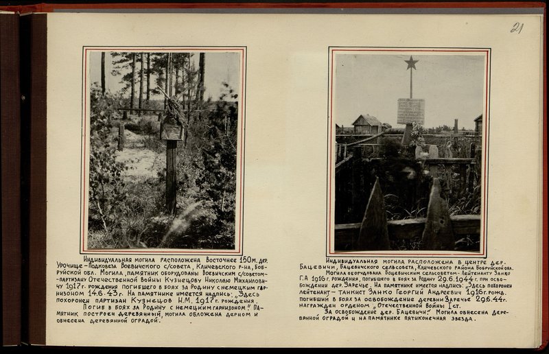 Original image: The individual grave is located east of 150 m der Urochishche-Podkovez, Voevichsky village council, Klichevsky district, Bobruisk region.