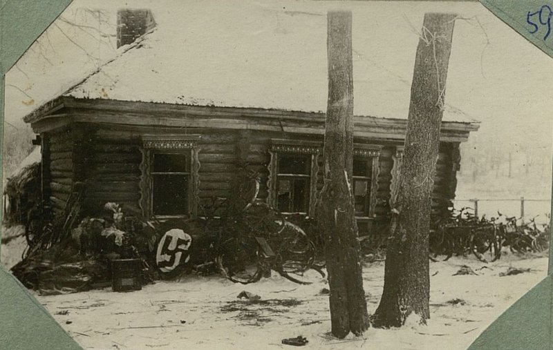 Image: Trophy bicycles captured by units of Comrade Berezina in the village of Shcherbinino, Kalinin region