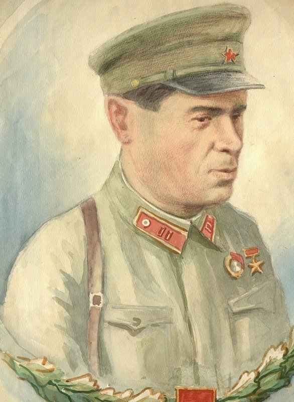 Фотография: Командир 181 стрелкового полка Герой Советского Союза Майор Краснокутский Х.М.