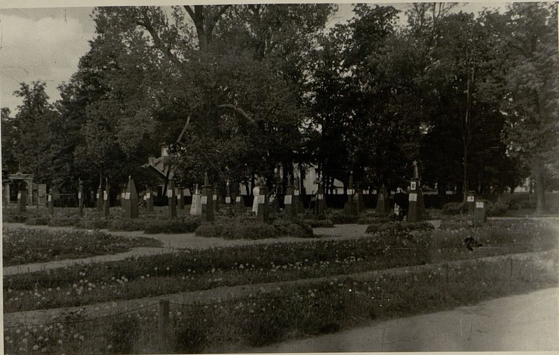 Фотография: Группы могил в городском парке у гортеатра. Общий вид