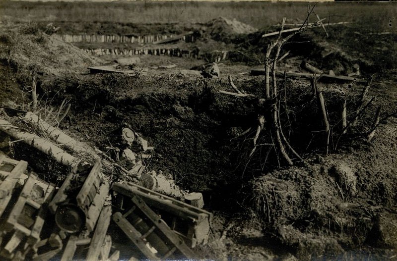 Image: The firing position of the German artillery after our fire raid