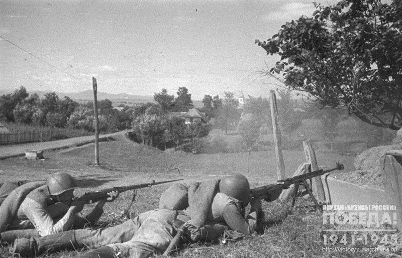 Sergeant Petrov's anti-tank rifle crew firing the enemy