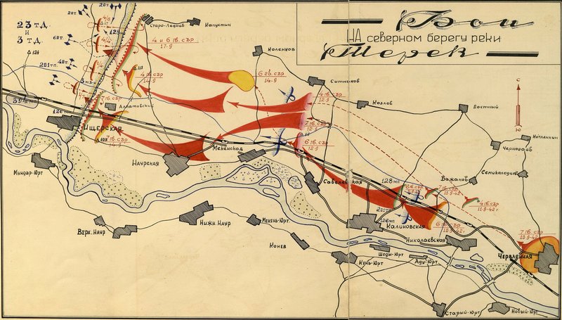 Image: Fights on the northern bank of the Terek River